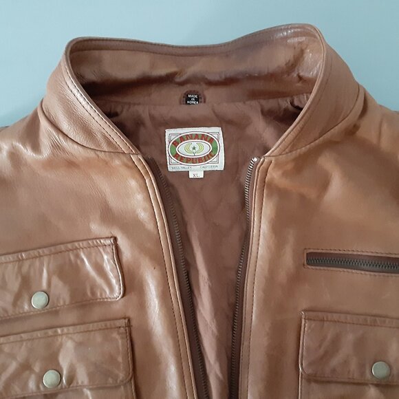 Vintage Leather Vest * Banana Republic * XL * c1985 * Strong Supple Sheep Leathr - Picture 10 of 10